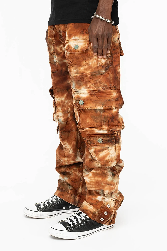 ORIGINAL ROBIN’S JEAN CALL OF DUTY CARGO PANTS TIE DYE MUD BROWN