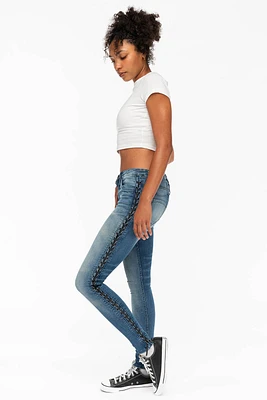 ROBIN'S WOMENS SKINNY MOTO JEANS ELROY MEDIUM