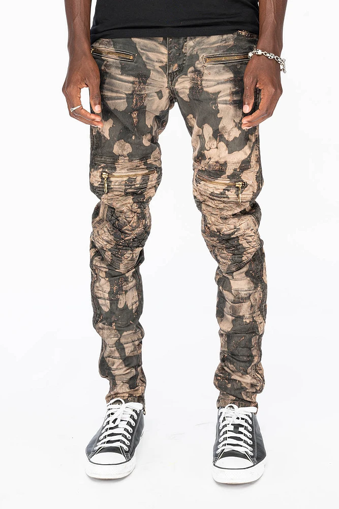 MENS BIKER JEANS MATEO-BRONZE