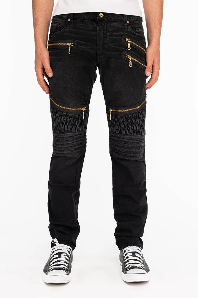 LONG FLAP BIKER ANTIQUE BLACK