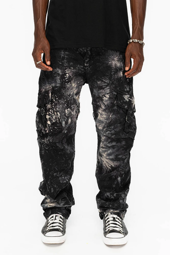 ROBINS NEW MILITARY STYLE CARGO PANTS ASTROBLACK WASH