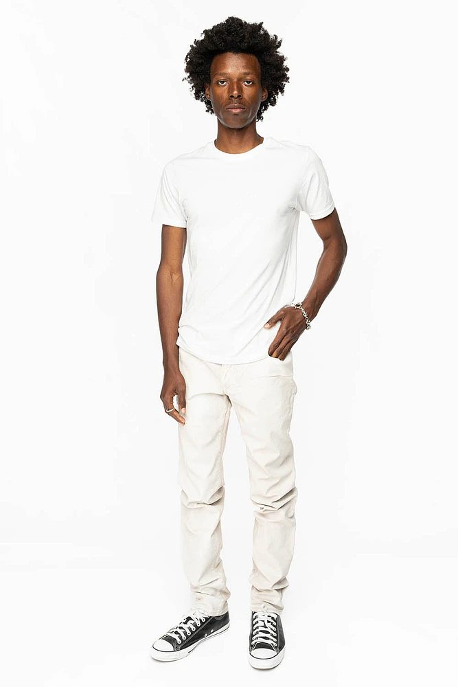 CLASSIC 5 POCKET SLIM LEG JEANS CUIR WHITE