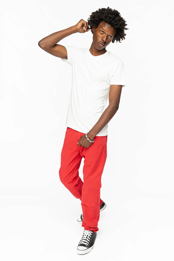 CLASSIC 5 POCKET SLIM LEG JEANS RED