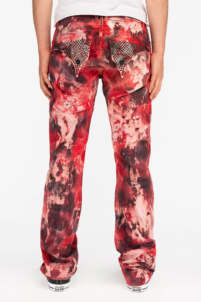 MENS CLASSIC STRAIGHT LEG LONG FLAP JEANS WITH CRYSTALS SUNDANCE