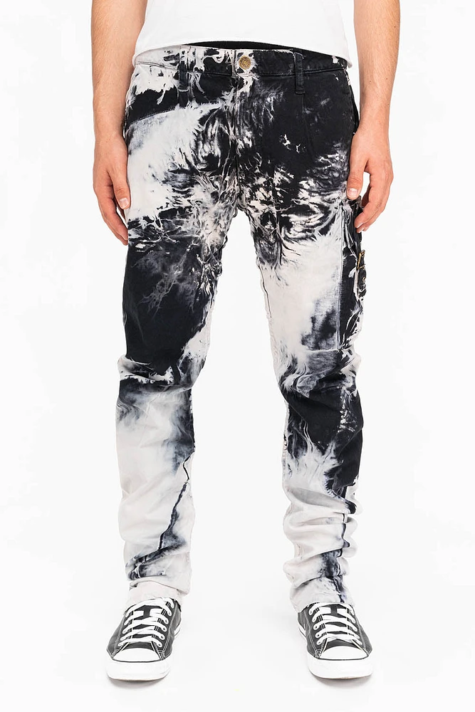 TECHNIQUE CARGO TIE DYE BLACK AND