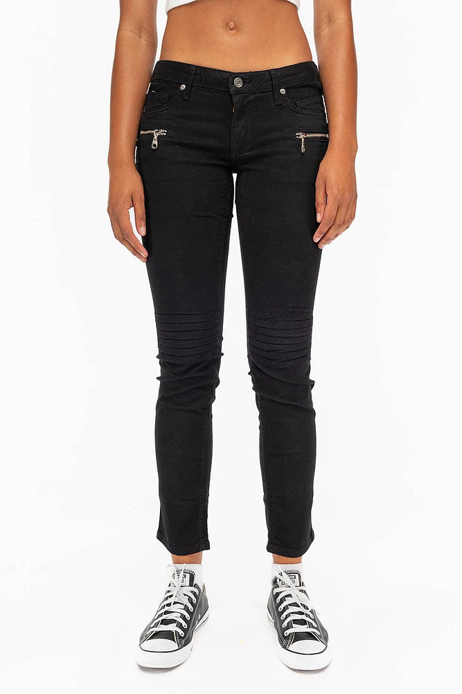 ROBIN'S BIKER WOMENS JEANS BLACK