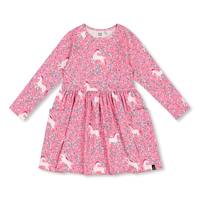Unicorns Print Dress 7-10y