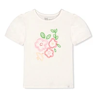 T-Shirt Fleurs Oiseaux 3-6ans