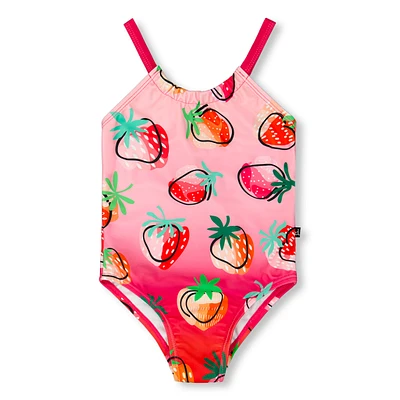 Maillot UV Une Pièce Fraise 2-6ans