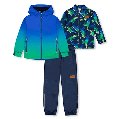 Ensemble Extérieur 3-en-1 Bleu 2-6ans