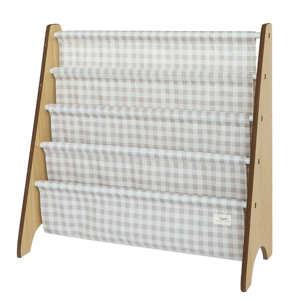 Recycled Fabric Book Rack - Gingham