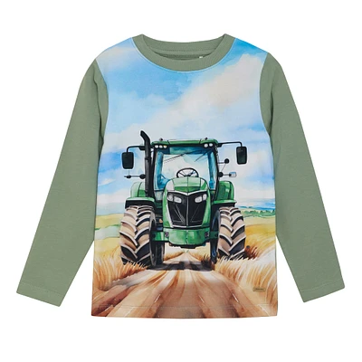 Green Tractor T-shirt 3-8