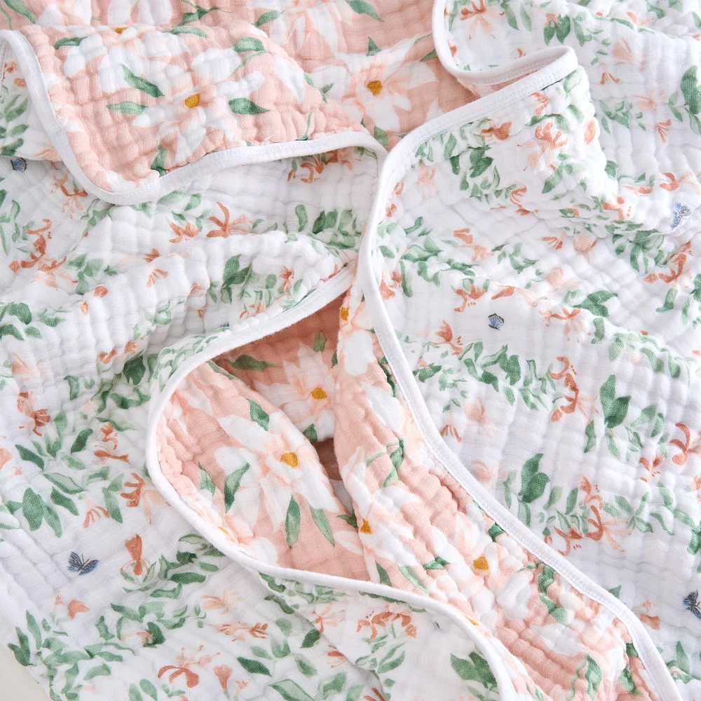 Couverture de Rêve en Mousseline de Coton - Jardin des Papillons