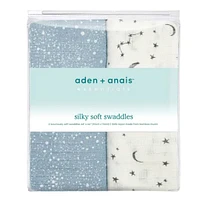 Essentials Silky Soft Muslin Swaddles 2 Pack - Cosmic galaxy