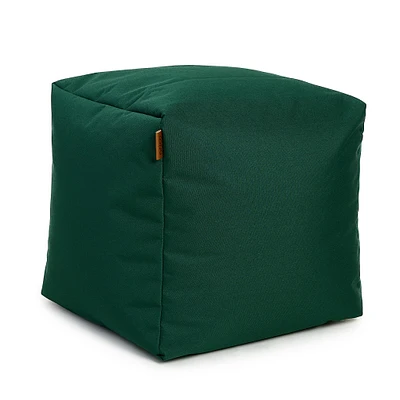 Pouf Repose-Pieds Carré - Vert Boréal