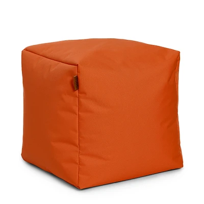 Pouf Repose-Pieds Carré - Tangerine