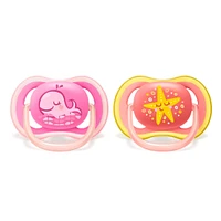 Suce Orthodontique 6-18m Ultra Air Paquet de 2 - Rose