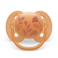 Ultra Soft Pacifier 6-18m Violet Puppy / Orange Leaves 2-pack