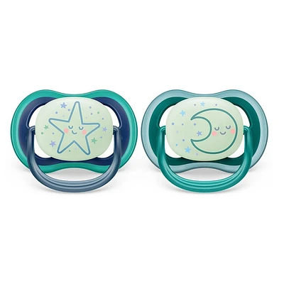 Suce Ultra Air Nighttime 6-18 mois Étoile Endormie / Lune (2