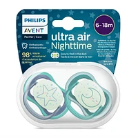 Suce Ultra Air Nighttime 6-18 mois Étoile Endormie / Lune (2