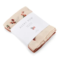 Organic Baby Muslin Blanket Set of 3 - Peaches