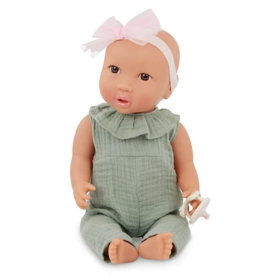 14" Baby doll in Green Jumper