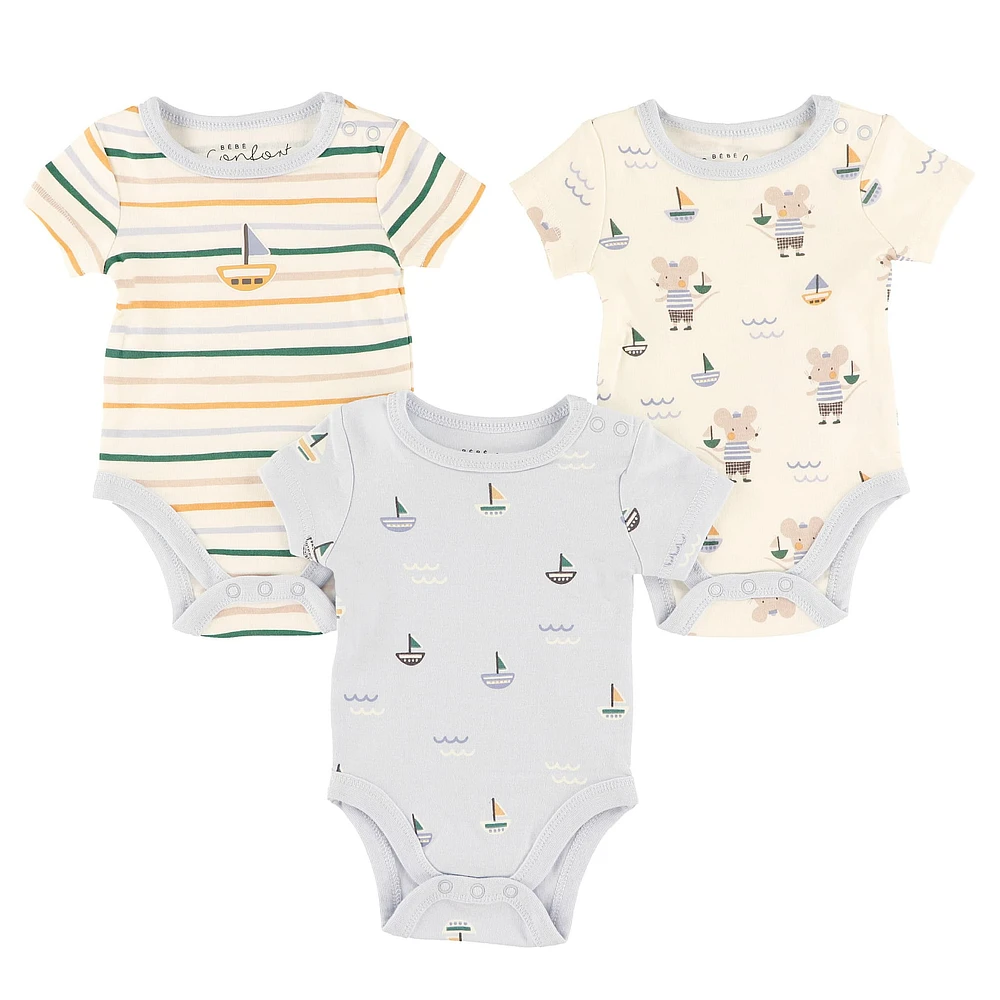 Sailor 3-Pack Bodysuits 0-30m