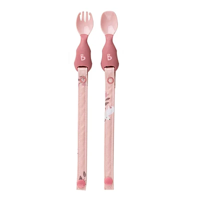 Baby Cutlery Attachable - Blush