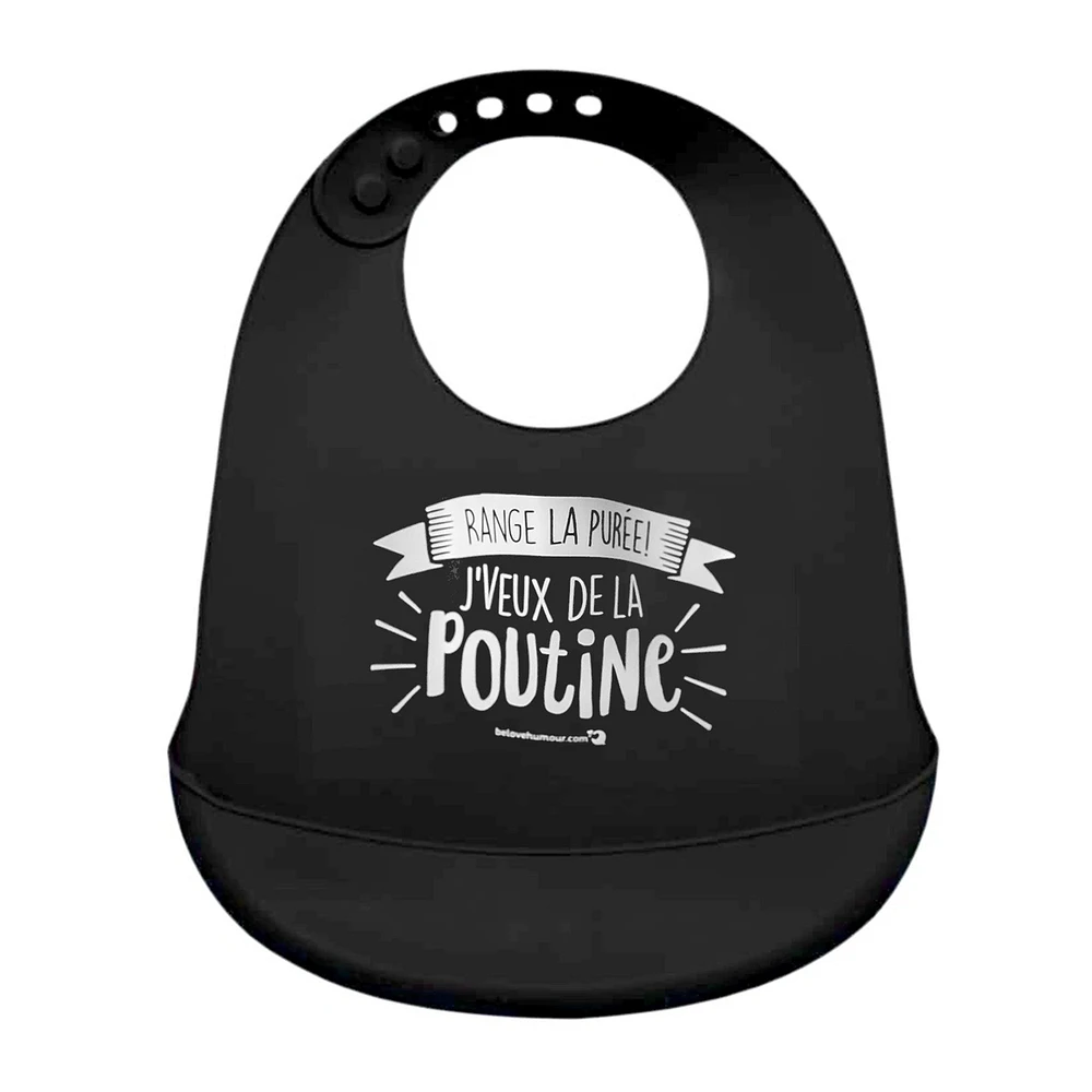Bib Silicone Black Poutine