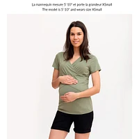 Black Maternity Denim Shorts