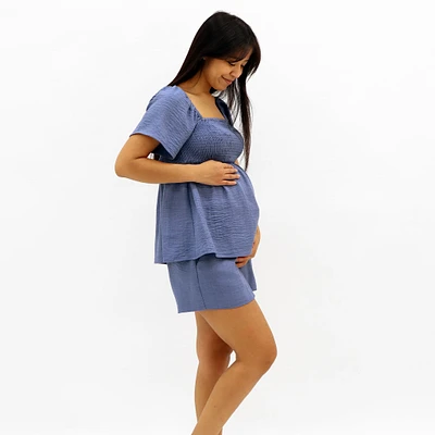 Chambray Maternity Top