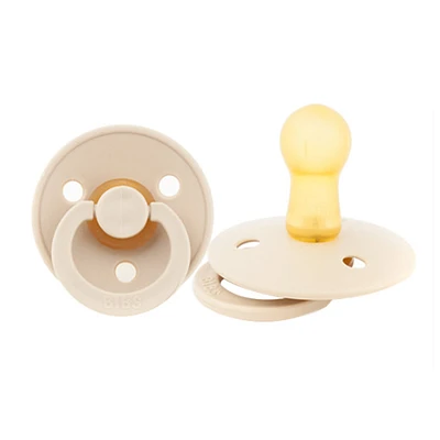 Pacifier Bibs 0-6m Set of 2 - Beige (Size 1)