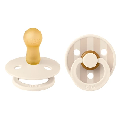 Pacifier Bibs 0-6m Set of 2 - Studio Ivory Vanilla Mix