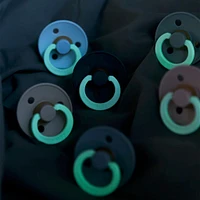 Pacifier Bibs 0-6m Set of 2 - Glow in the Dark Blush/Woodchuck