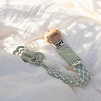 Pacifier Clip Paci Braid - Sage Ivory