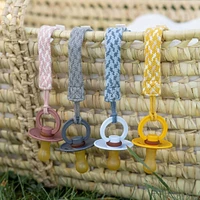 Pacifier Clip Paci Braid - Blush Ivory