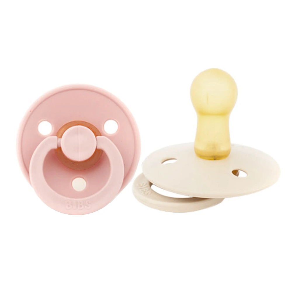 Pacifier Bibs 6-18m Set of 2 - Ivory / pink (Size 2)