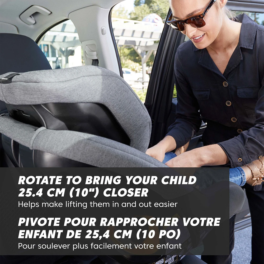City Turn™ Rotating Convertible Car Seat - Onyx Black