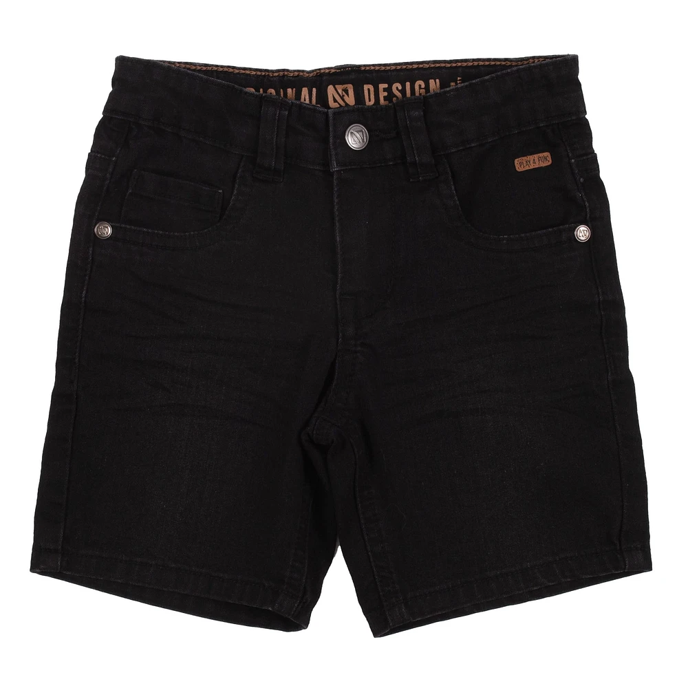 Vacation Black Denim Shorts