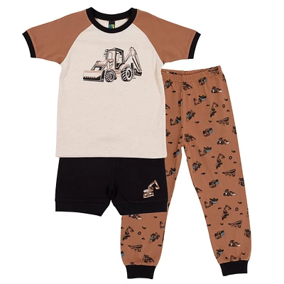 Construction 3 Pieces Pajamas 2-12y