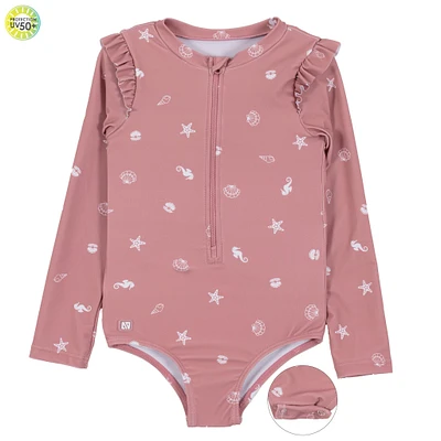 Seashells Ls Uv Swimsuit 12-24