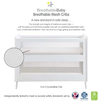 Couchette Convertible Breathable™ Mesh 3-in-1 - Blanc