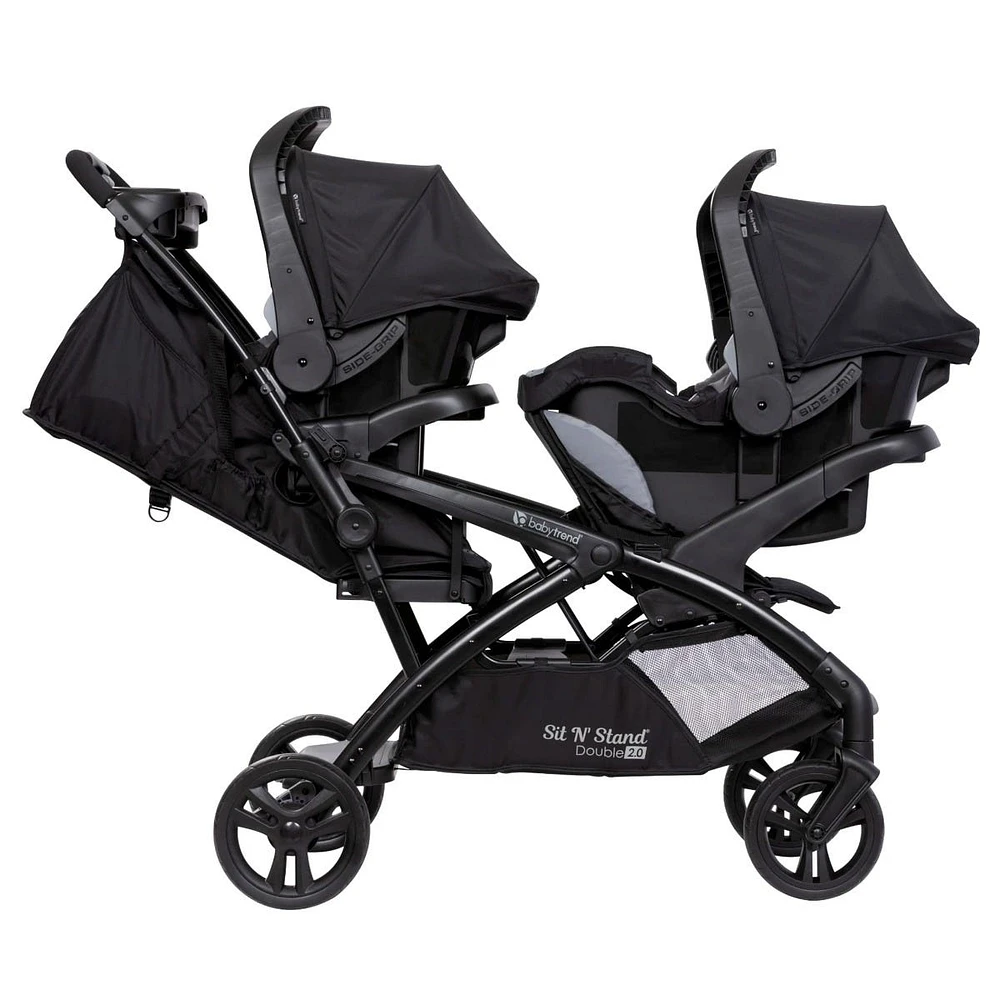 Poussette Sit N' Stand® Double 2.0 - Noir Dash