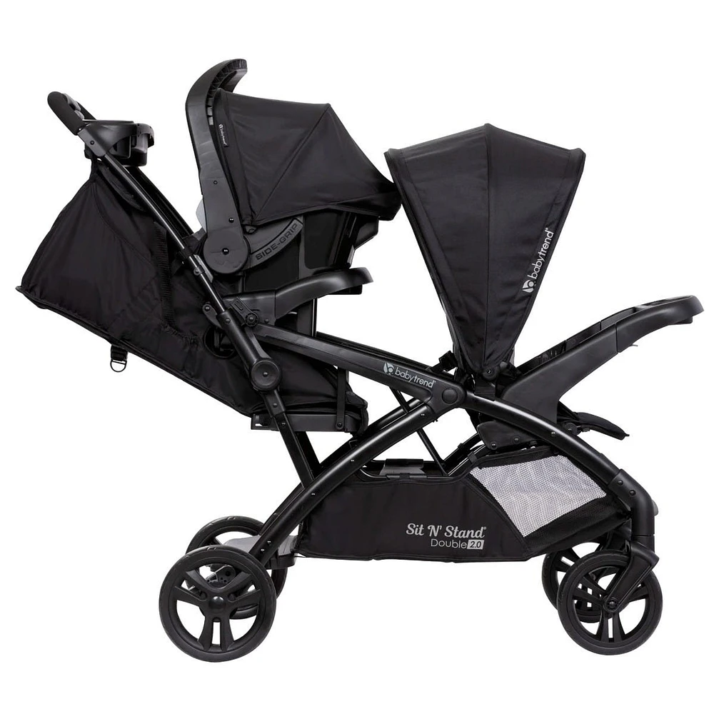 Poussette Sit N' Stand® Double 2.0 - Noir Dash