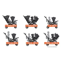 Poussette Sit N' Stand® Double 2.0 - Noir Dash