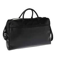 Vegan Leather Duffle Bag - Black