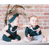 Maxi Wood Pacifier Clip - Pearl