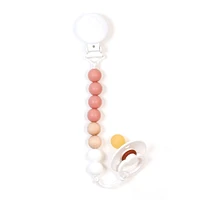 Maxi Wood Pacifier Clip - Blush