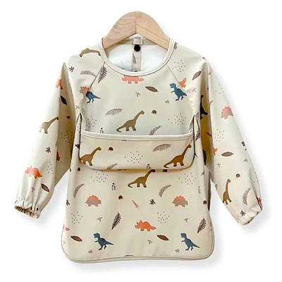 Long-Sleeved Bib - Dinosaur