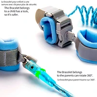 Safety Bracelet with Key - Blue